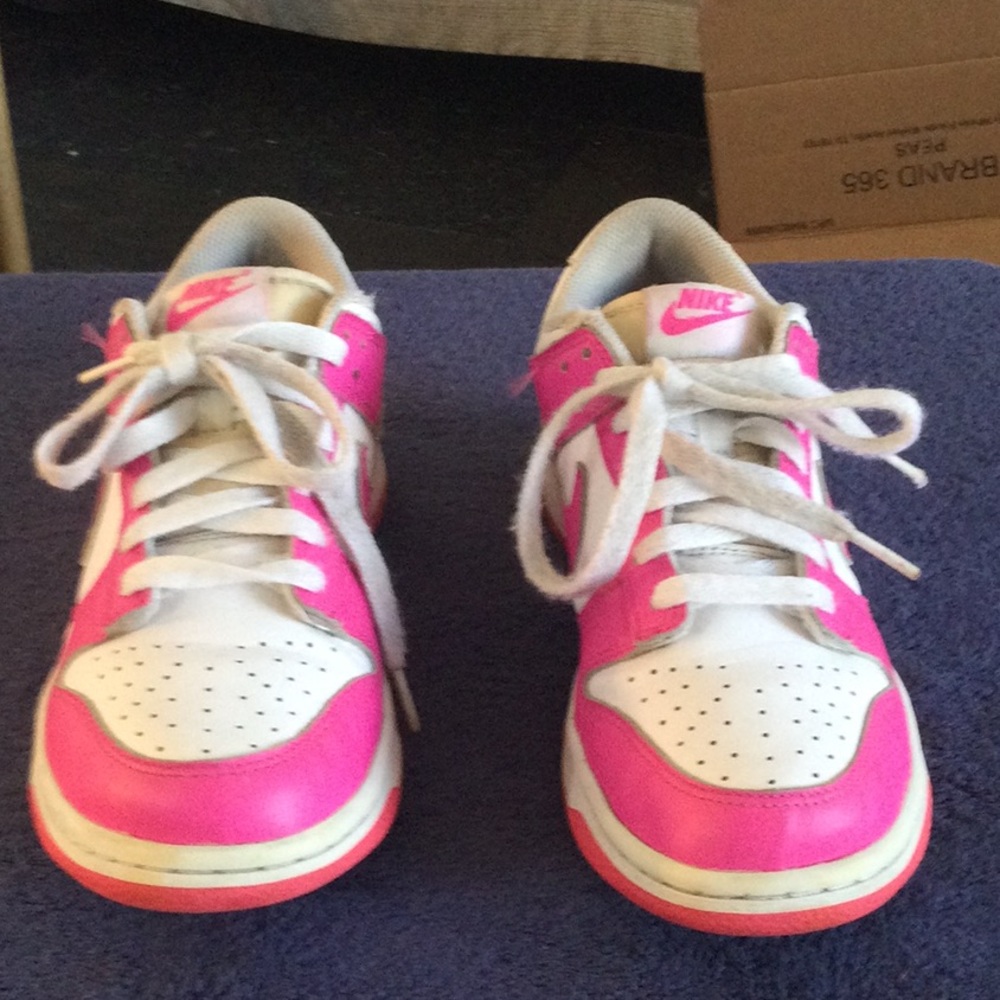 Nike Kids' Pink and White Low-Top Sneakers